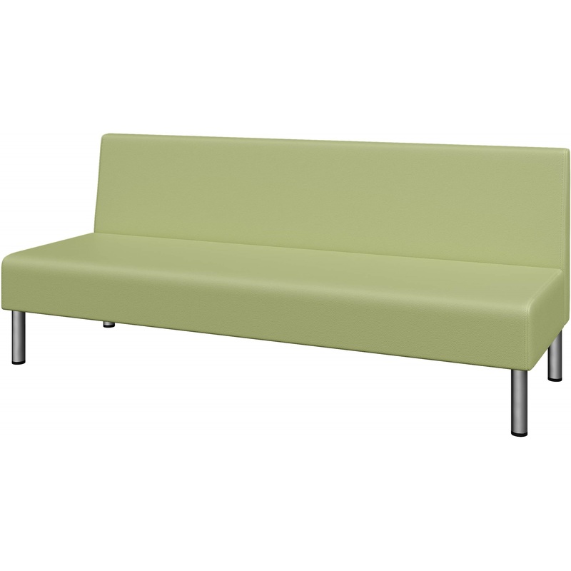 Изображение товара Диван трехместный Юнит-Док U3H светло-зеленый из искусственной кожи