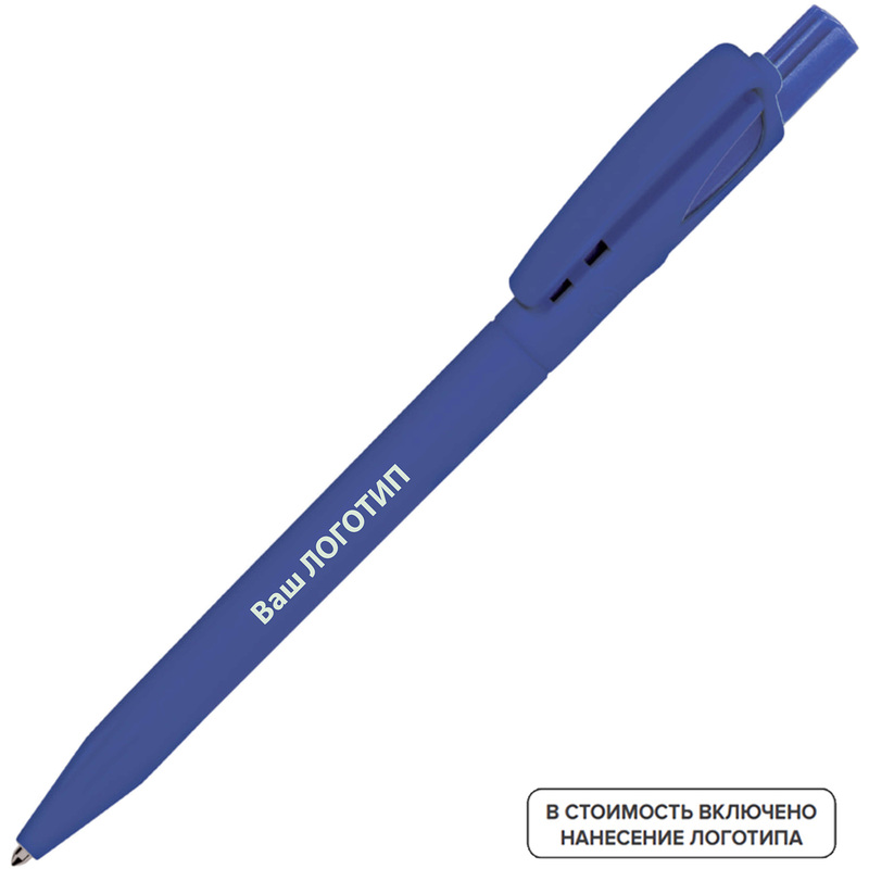 Изображение товара Ручка шариковая автоматическая Lecce Pen Twin Solid синяя толщина линии 1 мм (500 штук в упаковке) с лого