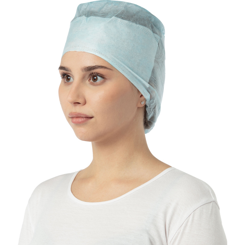 Изображение товара Одноразовая медицинская шапочка Астро с потопоглощающей полосой 50 штук