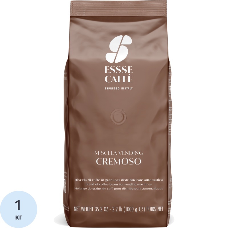 Изображение товара Кофе в зёрнах Essse Caffe Cremoso 1 кг (вакуумная упаковка) Изображение товара Кофе в зёрнах Essse Caffe Cremoso 1 кг (вакуумная упаковка)