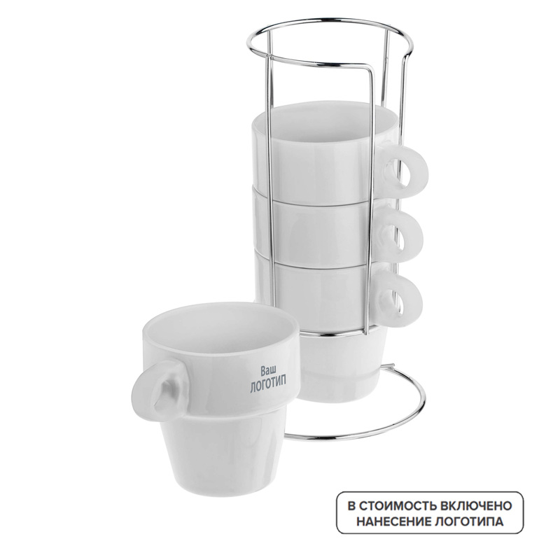 Изображение товара Набор кружек Inset 220 мл с индивидуальной печатью 32 шт в упаковке