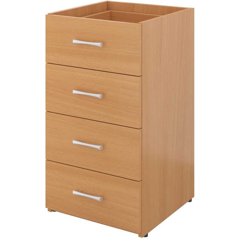 Изображение товара Тумба приставная Монолит ТМ05.101 без топа (бук бавария, 400х418х734 мм, 4 ящика)