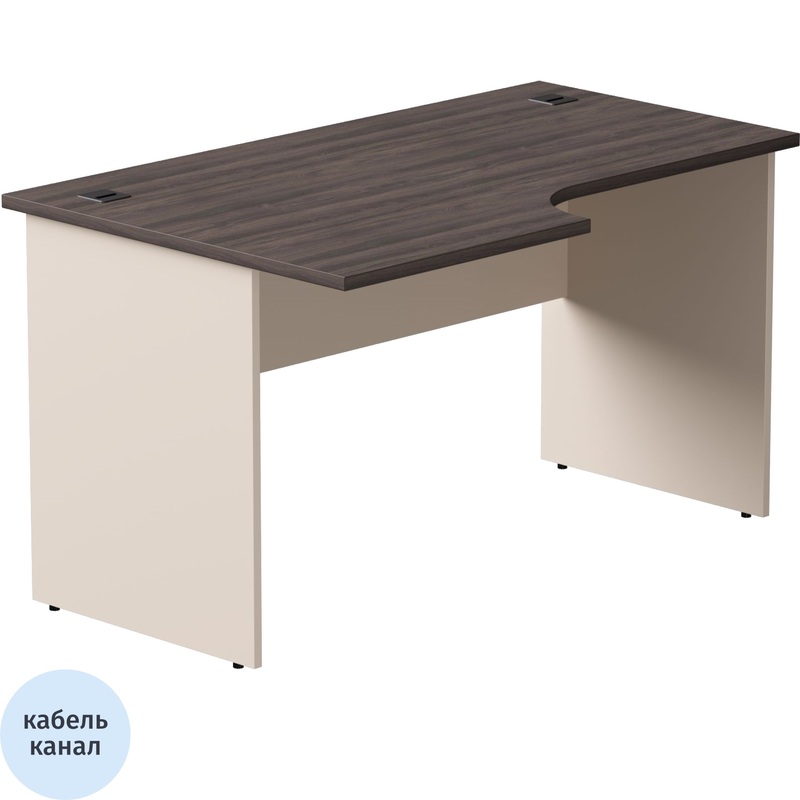 Изображение товара Эргономичный левый офисный стол EVO 254S013DK/GU размер 1380х870х755 мм