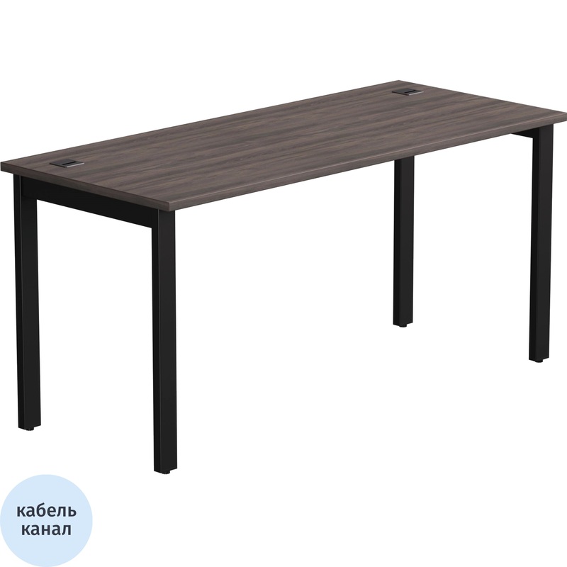 Изображение товара Стол прямой EVO 254S008DK9005 дуб пасадена офисный стол с кабель-каналами