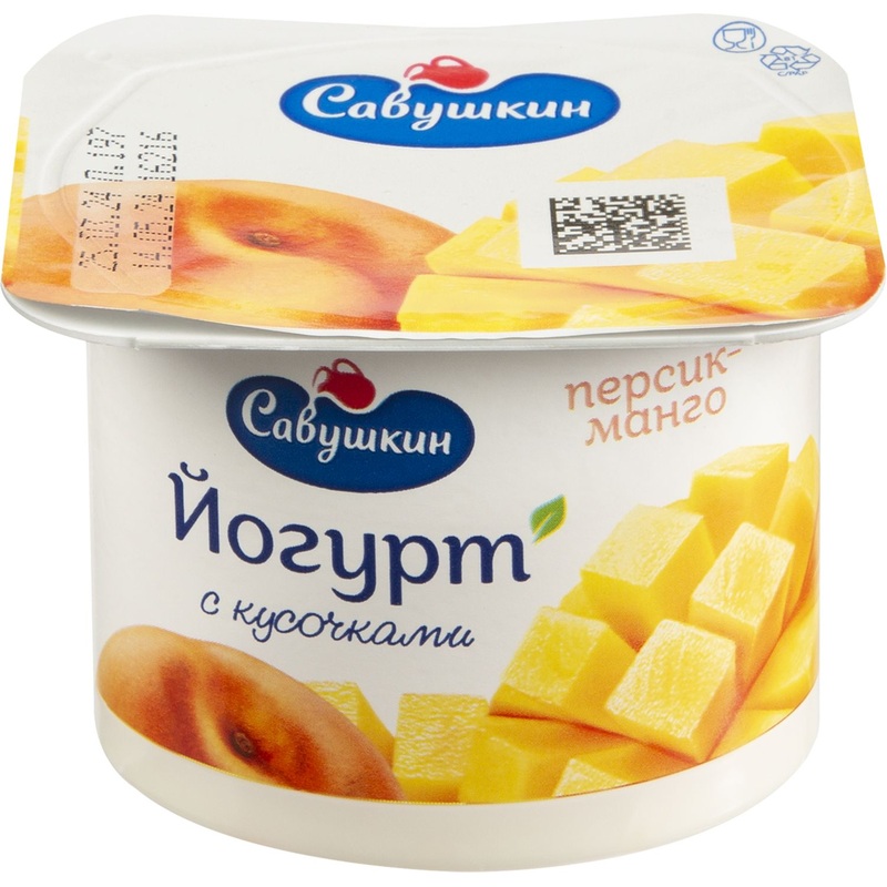 Изображение товара Йогурт Савушкин персик-манго 2% 120 г