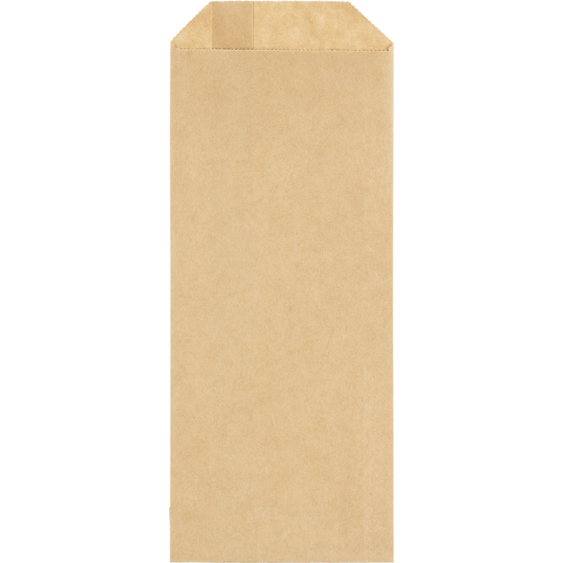 Изображение товара Крафт бумажные пакеты для приборов 80x20x220 мм коричневые 500 штук