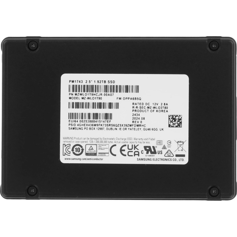 Изображение товара SSD накопитель Samsung PM1743 1.92 ТБ (MZWLO1T9HCJR-00A07) Изображение товара SSD накопитель Samsung PM1743 1.92 ТБ (MZWLO1T9HCJR-00A07)