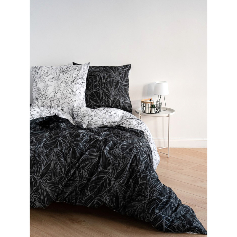 Изображение товара Постельное белье Василиса евро перкаль черно-белое