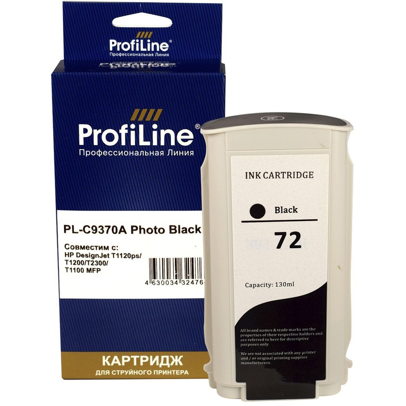 Изображение товара Картридж струйный ProfiLine 72 C9370A для HP черный совместимый