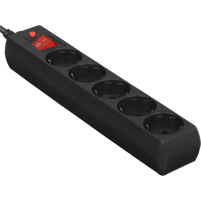 Изображение товара Сетевой фильтр Buro 500SH-3-B на 5 розеток 3 метра, защита от перегрузки
