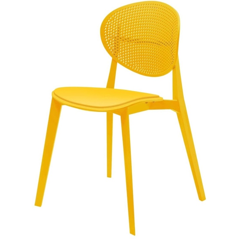 Изображение товара Обеденный стул Sheffilton SHT-S111-P жёлтый пластиковый легкий и практичный