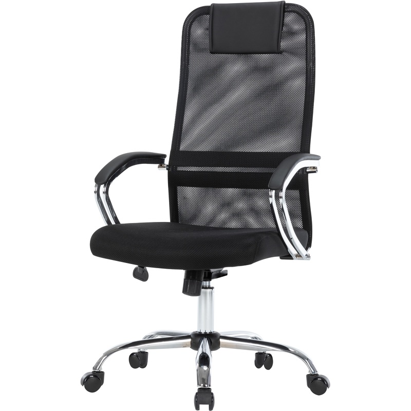 Изображение товара Кресло для руководителя Chairman CH612 черное сетка и ткань комфортное офисное