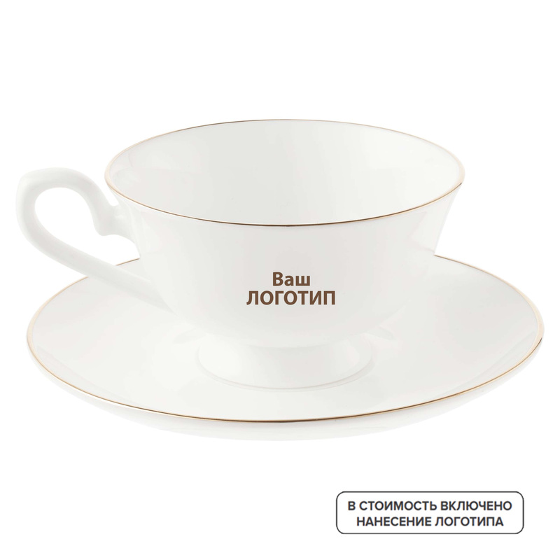 Изображение товара Чайная пара Mansion Fretwork 220 мл с индивидуальной печатью 36 штук