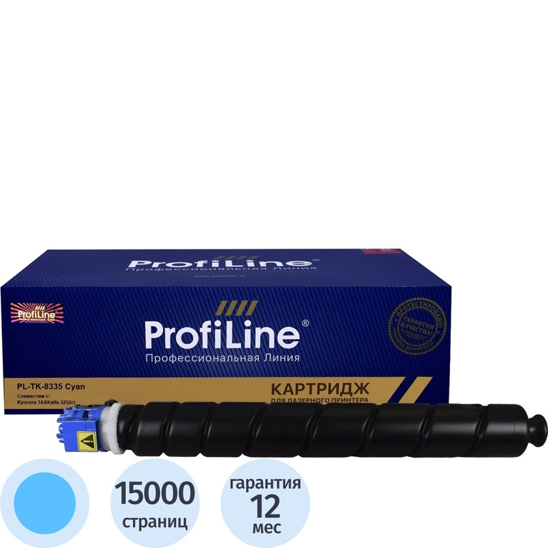 Изображение товара Картридж лазерный ProfiLine TK-8335C PL_TK-8335C_C для Kyocera голубой совместимый