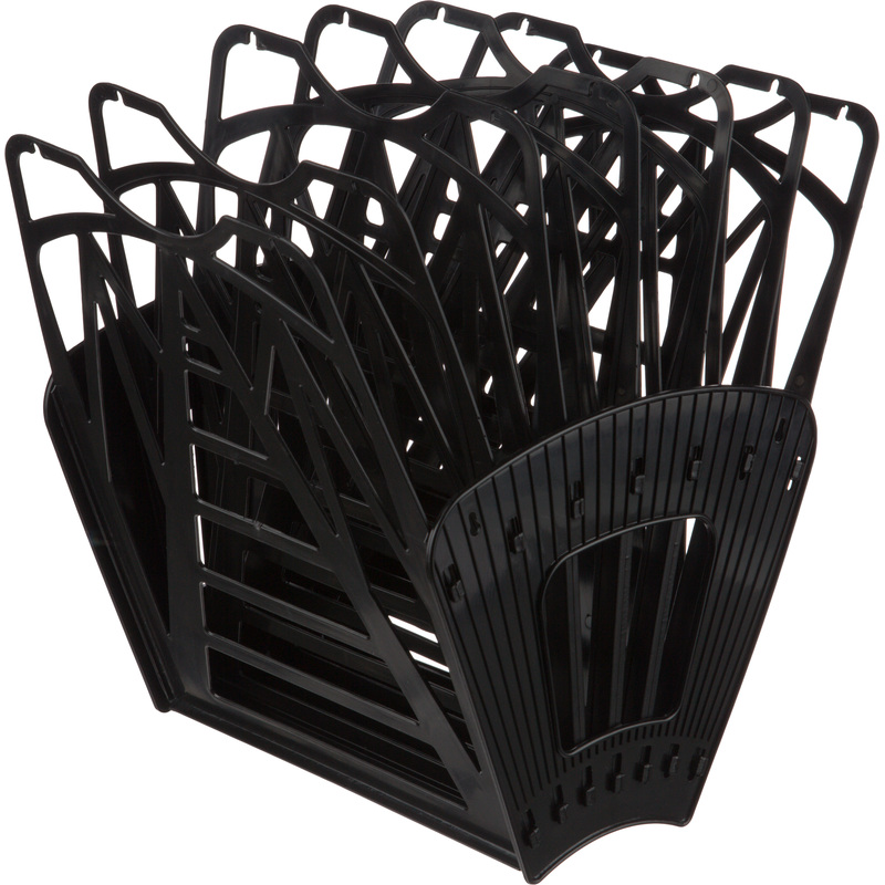 Изображение товара Лоток вертикальный веерный для бумаг Выбор есть (Attache Economy) 230 мм пластиковый чёрный 6 отделений