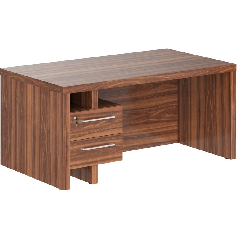 Изображение товара Стол руководителя Zenn ZSTD 169H с тумбой, орех даллас, 1600х900 мм