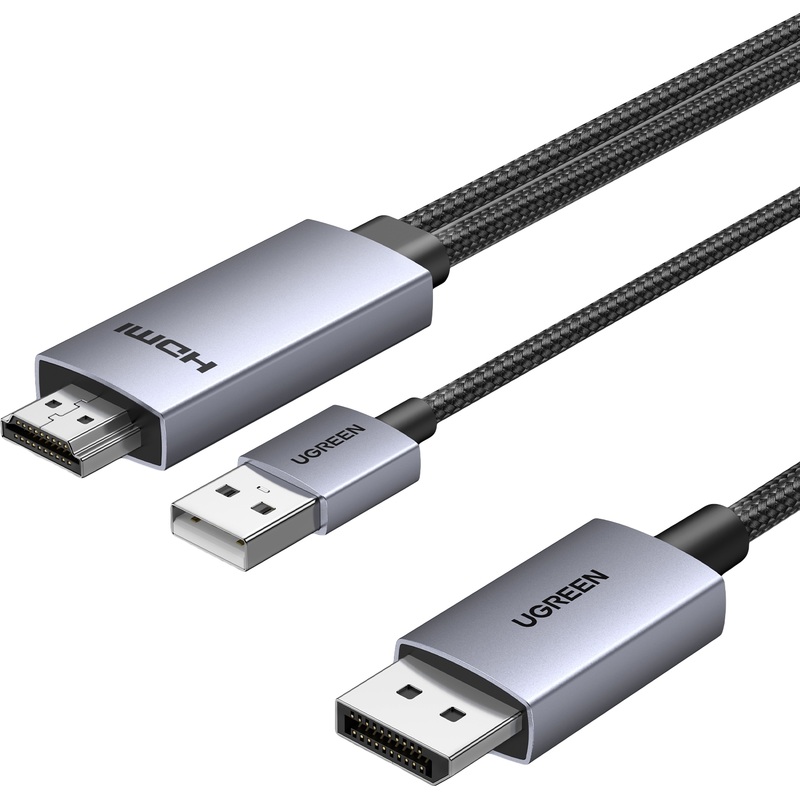 Изображение товара Кабель Ugreen HDMI - DisplayPort 2 метра HD169 для 4K зарядка и синхронизация