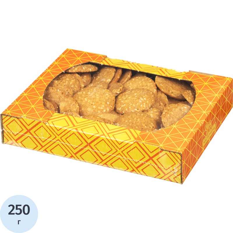 Изображение товара Печенье сдобное Северная столица Вкусняшки с кунжутом 250 г