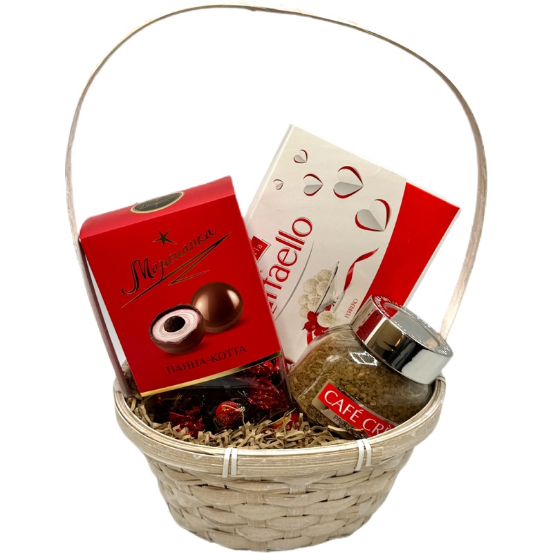 Изображение товара Подарочный набор Праздник вкуса №10 ассорти с конфетами и кофе 750 г