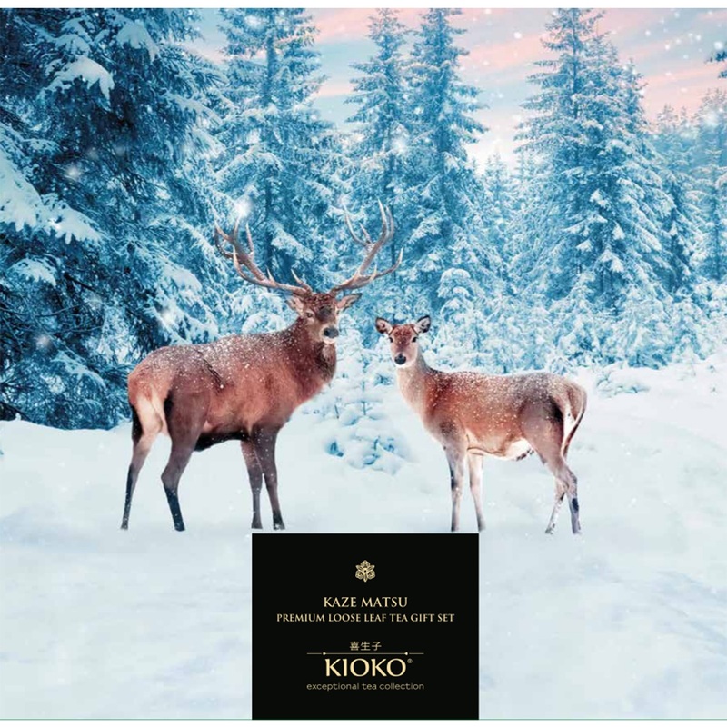 Изображение товара Премиальный набор листового чая Kioko Kaze Matsu 90 г в подарочном футляре