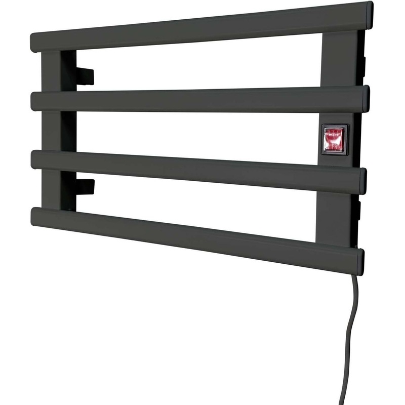 Изображение товара Электрический полотенцесушитель ЭПС 500х300НС Н4М черный матовый для сушки полотенец