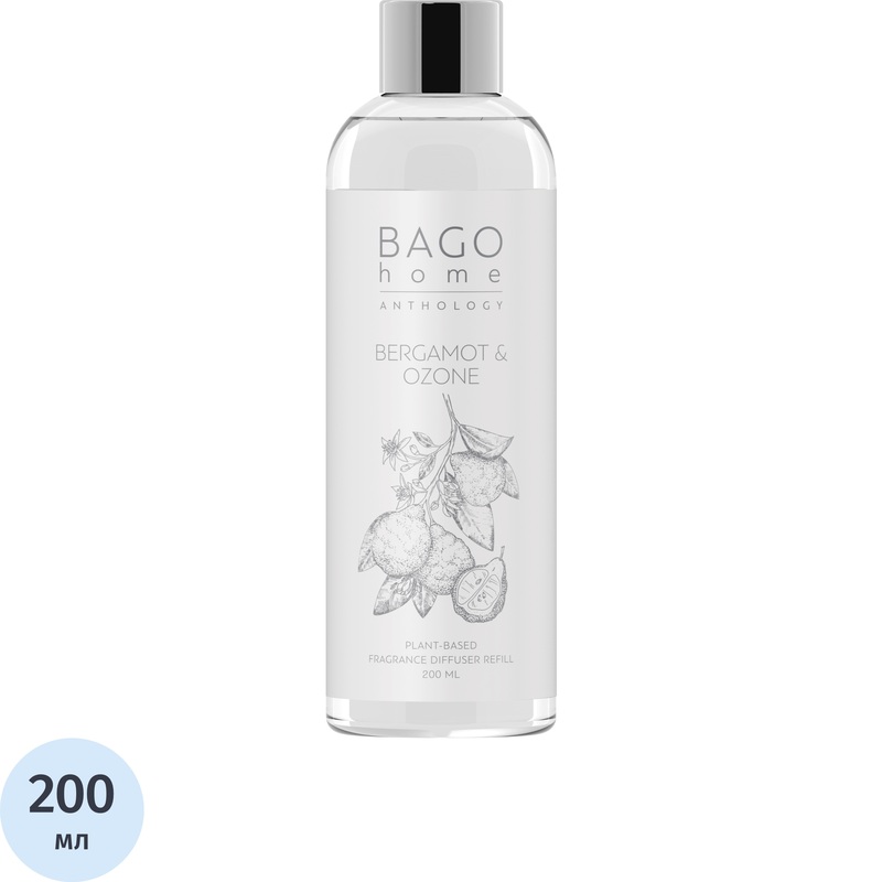 Изображение товара Наполнитель (рефил) для ароматизатора Bago Home Бергамот и озон 200 мл