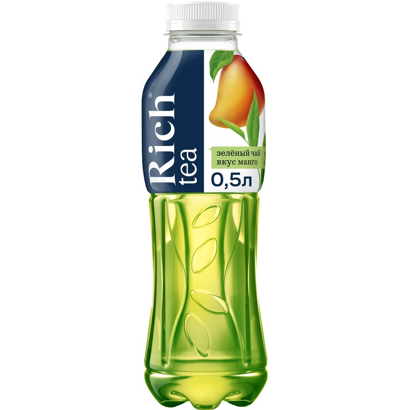 Изображение товара Чай холодный зелёный Rich манго 0.5 л освежающий напиток