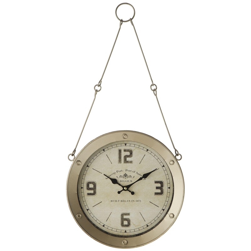 Изображение товара Часы настенные Aviere 25546 в золотистом металлическом корпусе