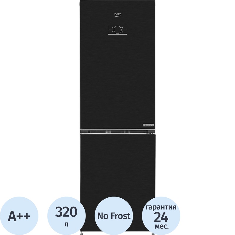 Изображение товара Двухкамерный холодильник Beko B5RCNK363ZWB черный с no frost и инверторным компрессором