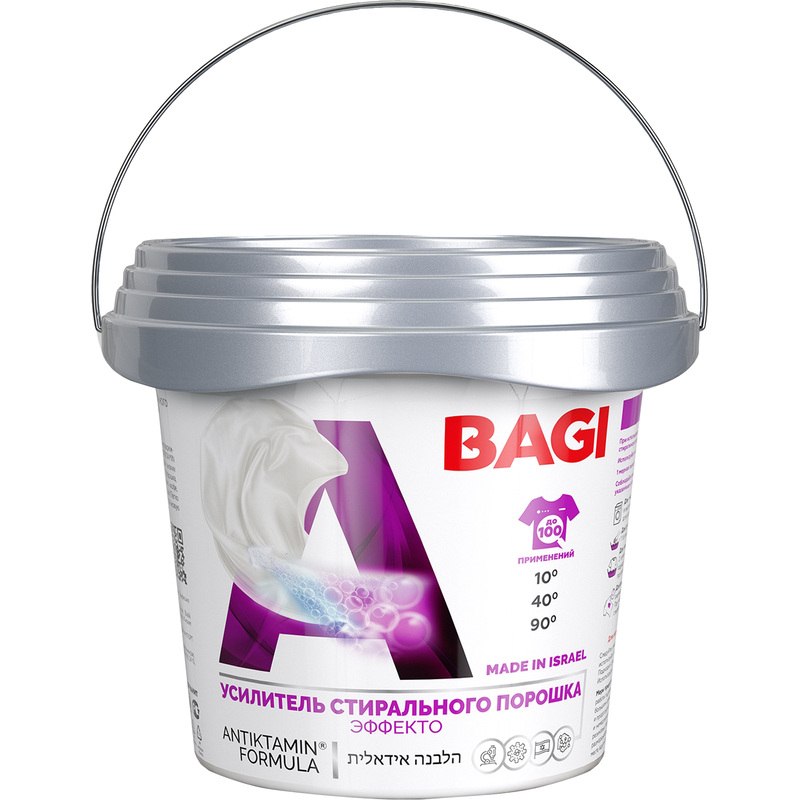 Изображение товара Усилитель стирального порошка Baggi Эффекто 0.4 кг для белого и цветного белья