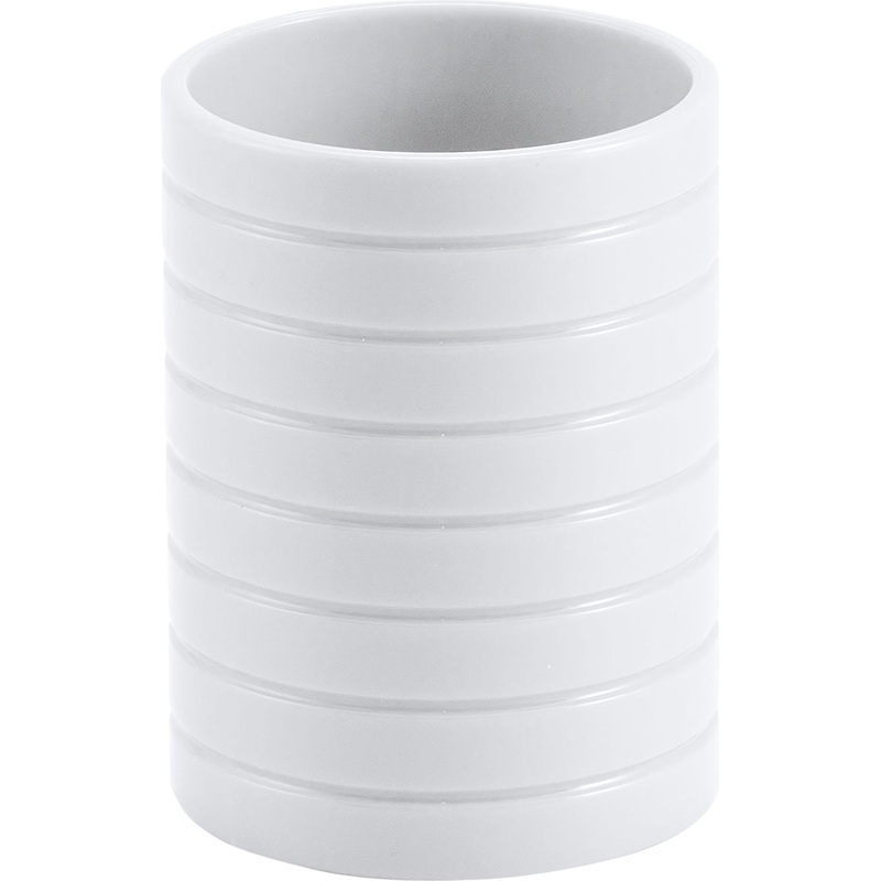 Изображение товара Стакан для ванной Trento белый пластиковый настольный цилиндрический