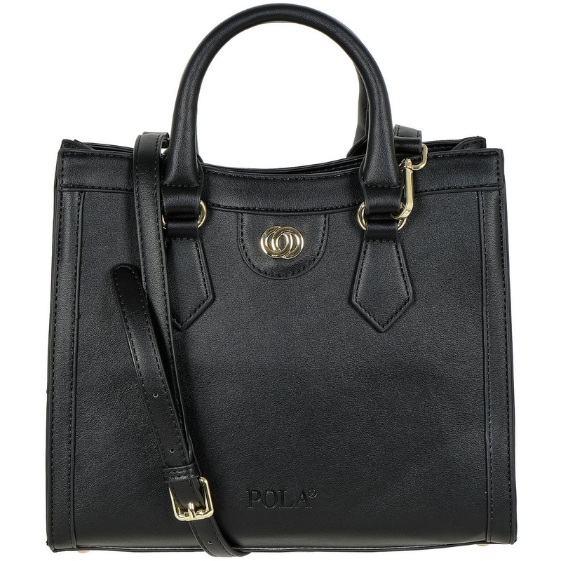 Изображение товара Женская сумка повседневная Polar черная с ручками и ремнем