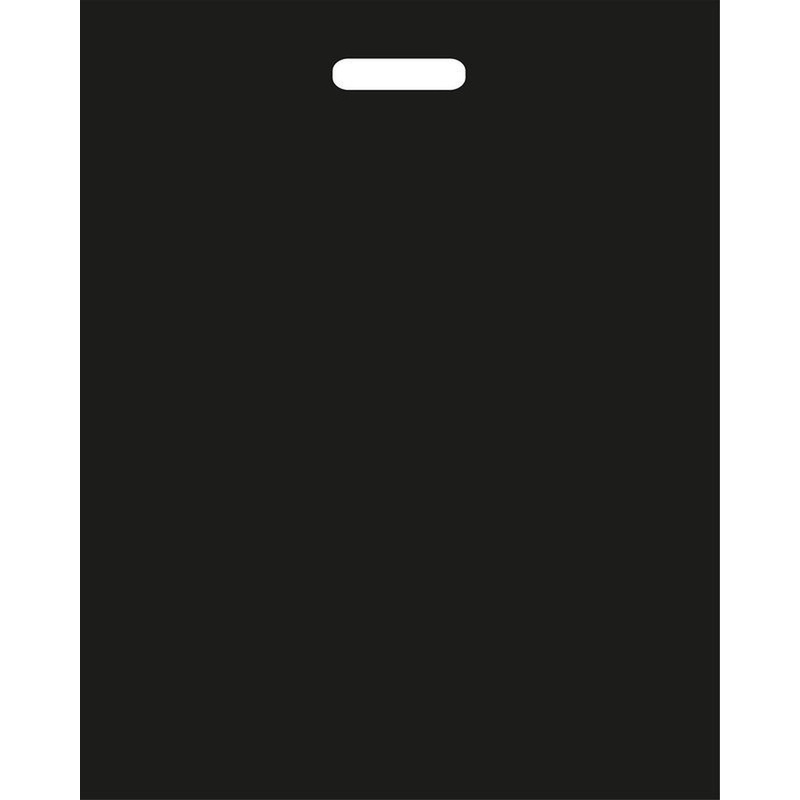 Изображение товара Пакет полиэтиленовый чёрный 70x60 см с вырубной ручкой, 10 штук