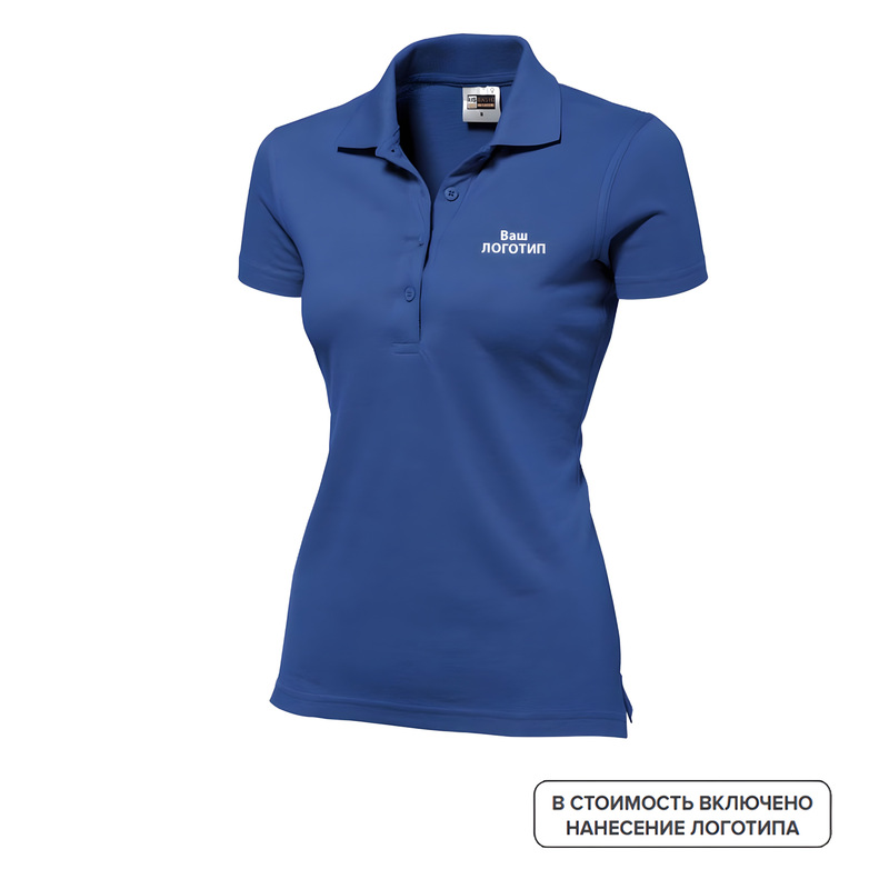 Изображение товара Женская рубашка поло First с индивидуальной печатью короткий рукав