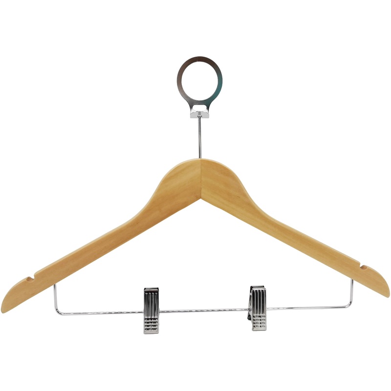 Изображение товара Вешалка-плечики Комус Мебель LH078 антивандальная натуральная 445 мм