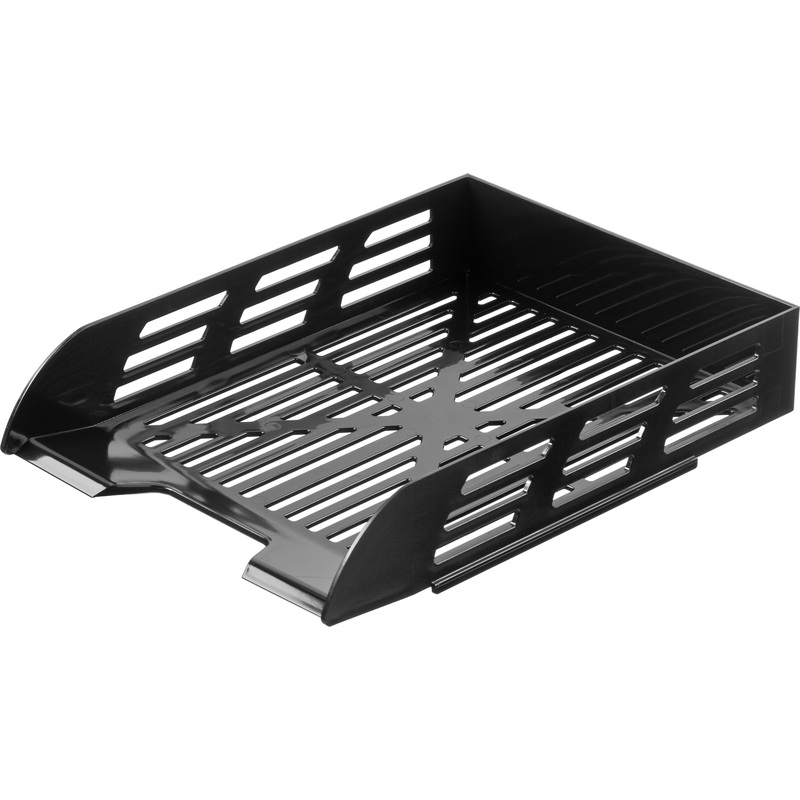 Изображение товара Лоток горизонтальный для бумаг Выбор есть черный пластик