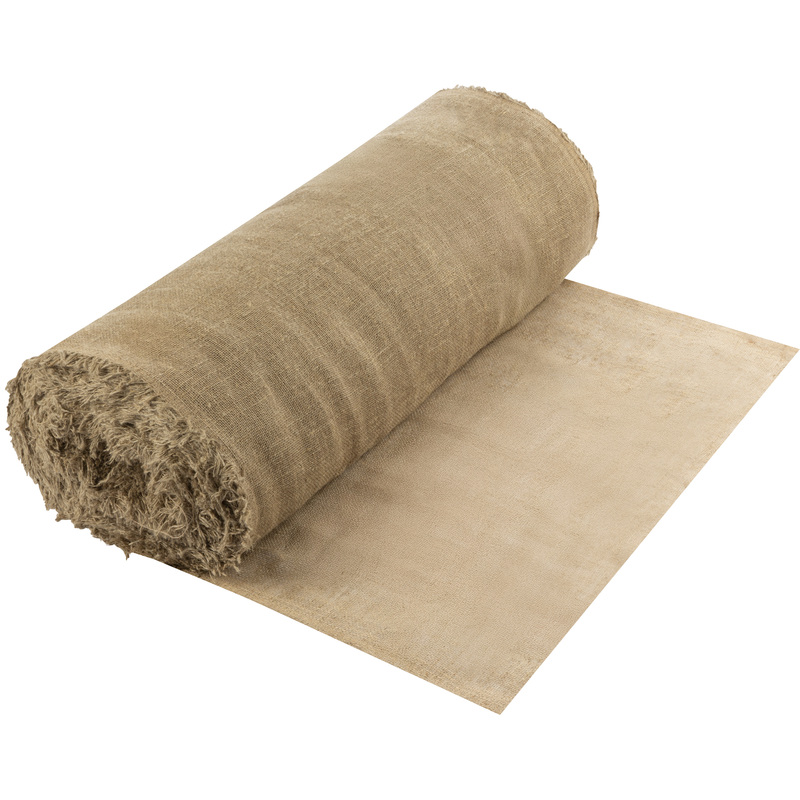 Изображение товара Полотно техническое мешковина джут лён 110 см x 100 м плотность 230-250 г/кв.м
