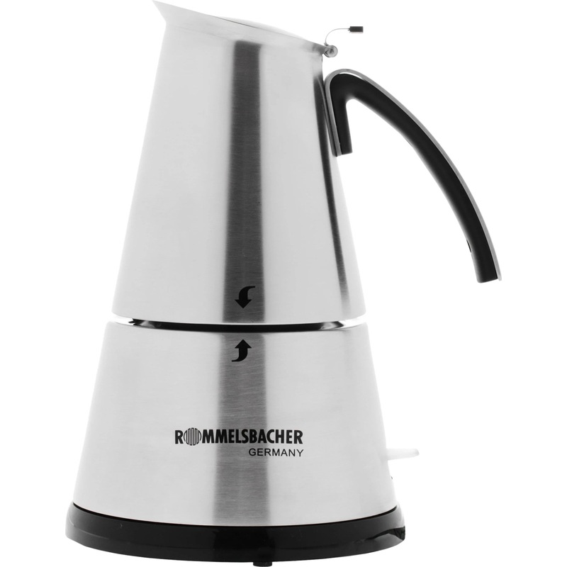 Изображение товара Кофеварка гейзерная Rommelsbacher EKO 366/E Delux для молотого кофе серебристая