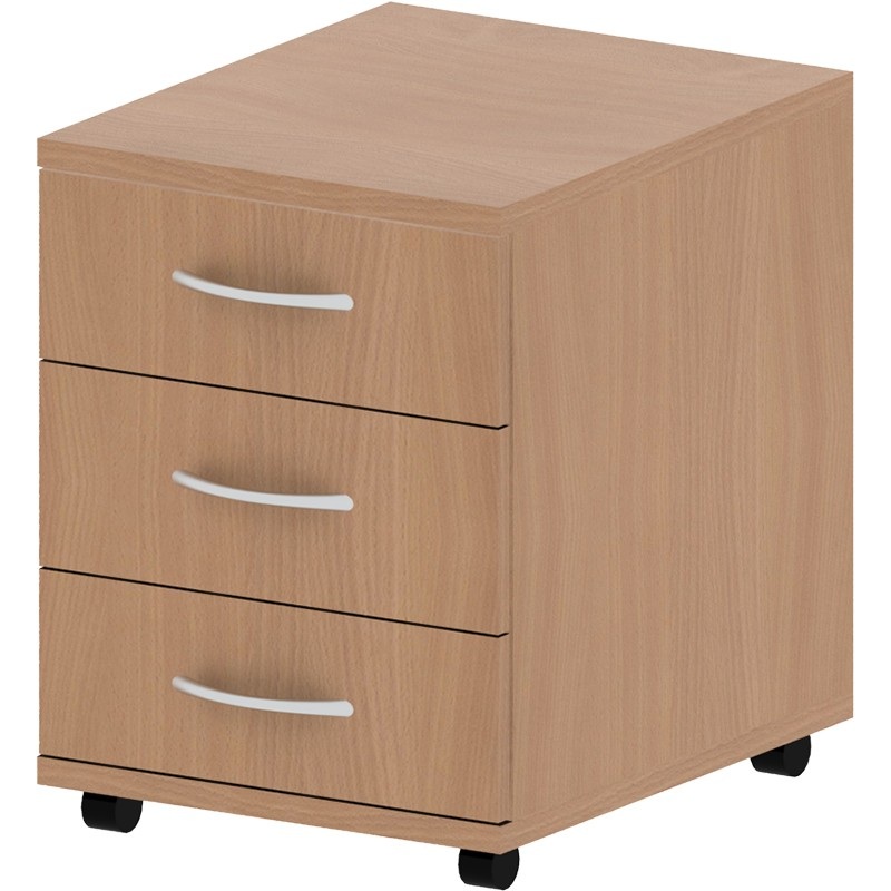 Изображение товара Тумба подкатная Логика (бук бавария светлый, 410x500x550 мм, 3 ящика)