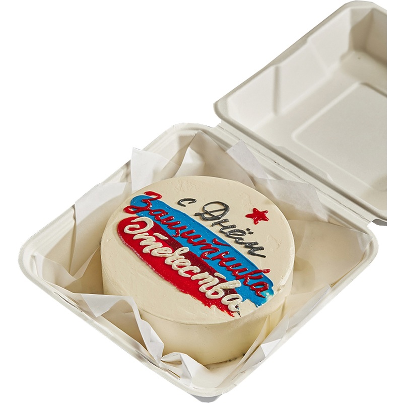 Изображение товара Торт бенто Триколор 550 г – праздничный муссовый десерт