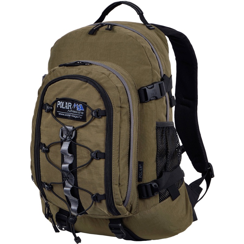 Изображение товара Городской рюкзак Polar 20 л хаки с ортопедической спинкой для подростков и взрослых