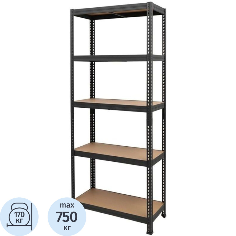 Изображение товара Стеллаж металлический Практик SBL (5 полок, 750x350х1800 мм)