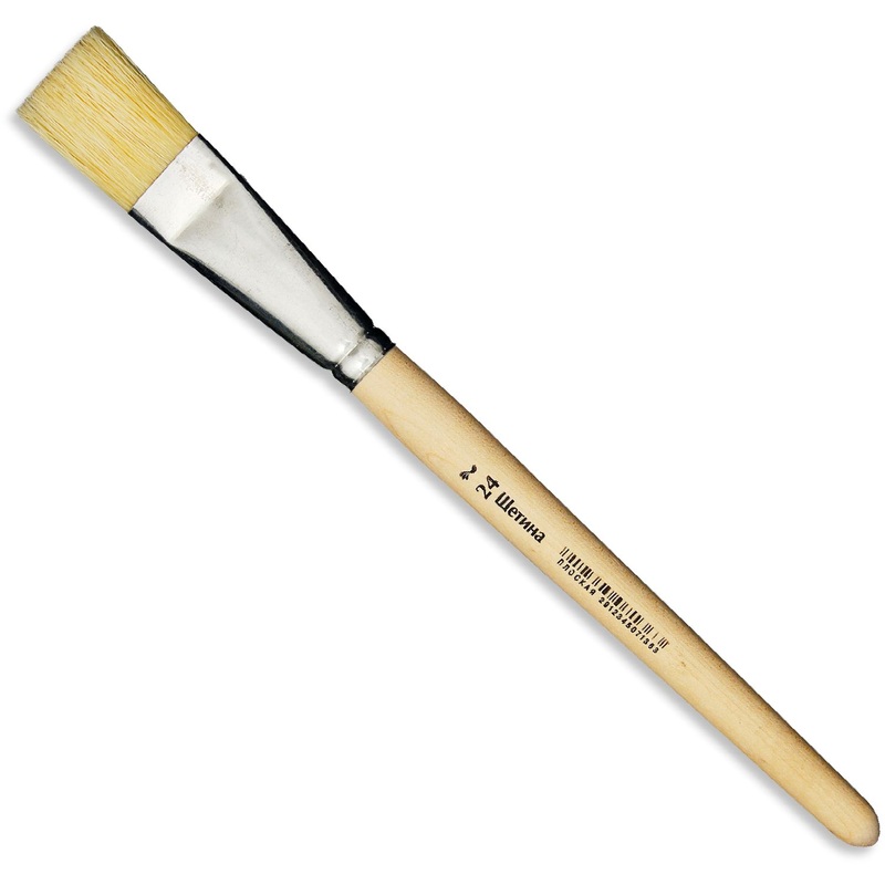 Изображение товара Кисть Комус Класс №1 School плоская щетина №24 короткая ручка