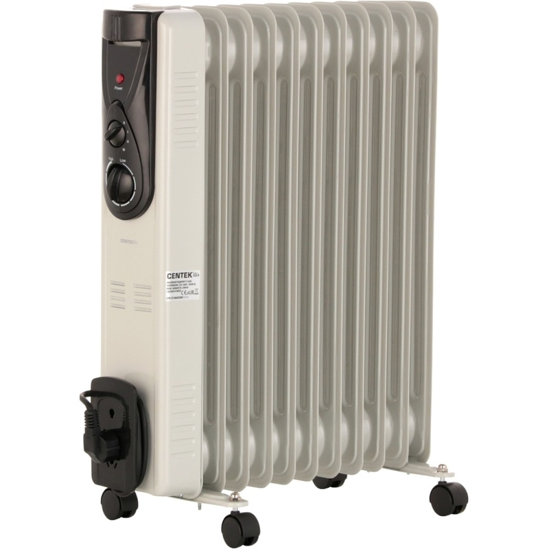 Изображение товара Радиатор масляный Centek CT-6202 белый для обогрева до 25 кв. м