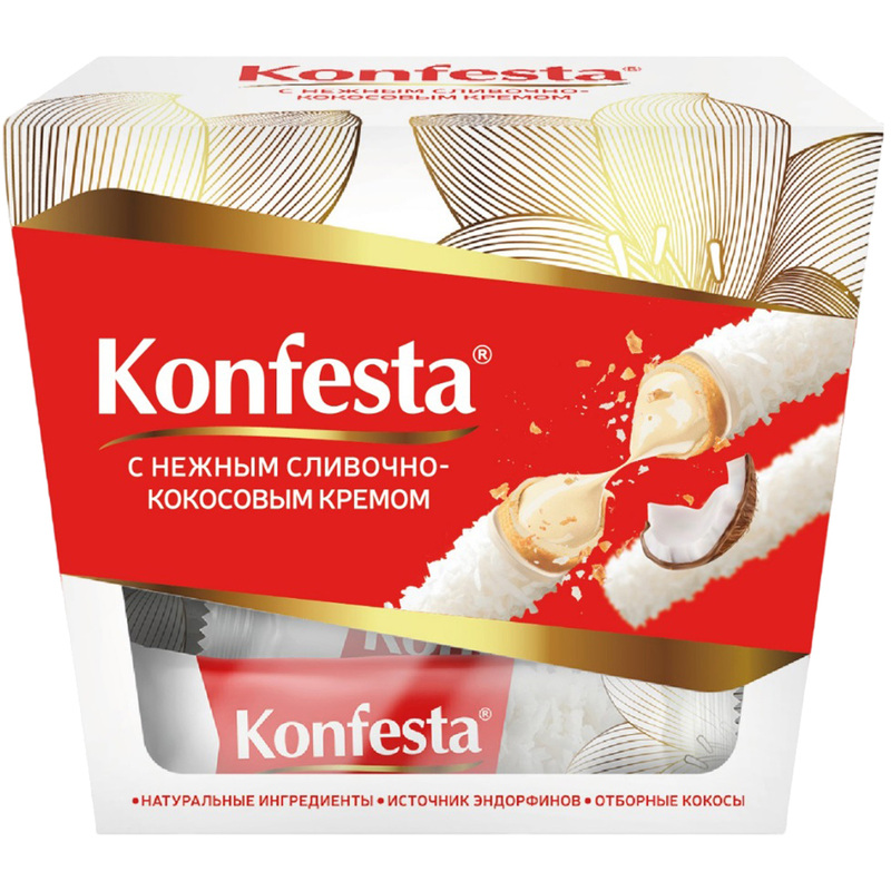 Изображение товара Конфеты Кonfesta глазированные с кокосовой начинкой 150 г