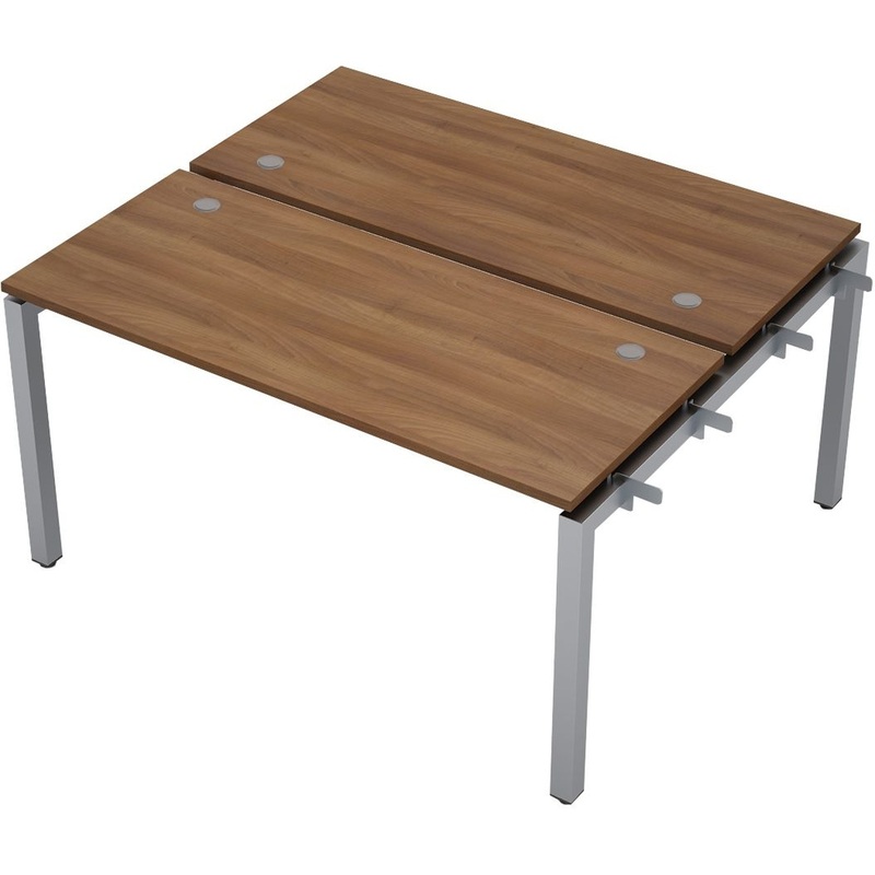 Изображение товара Рабочая станция Avance 6МБН.5269 двухместная шамони светлый алюминий матовый