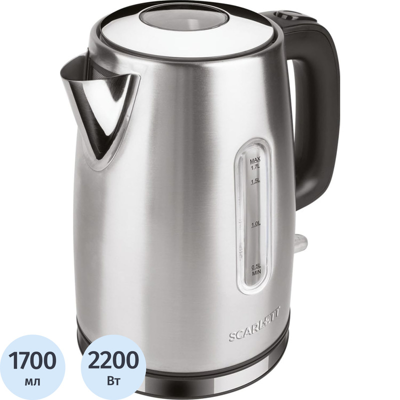 Изображение товара Чайник электрический Scarlett SC-EK21S68 серебристый
