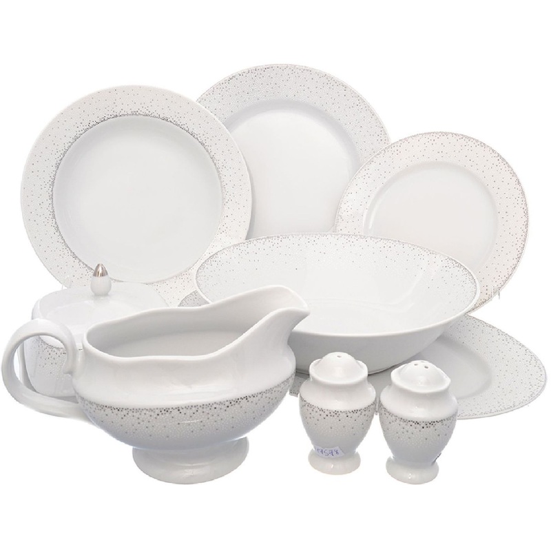Изображение товара Набор столовой посуды на 6 персон Repast Жемчуг 25 предметов фарфоровый белый (47578)