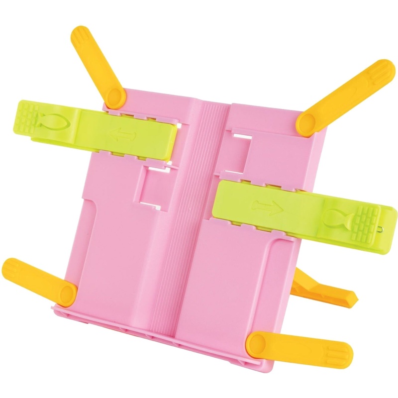 Изображение товара Подставка для книг Комус Класс пластиковая розовая 200x190 мм