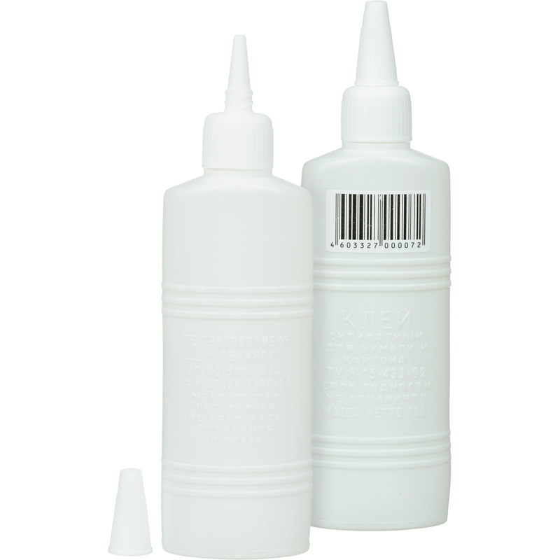 Изображение товара Клей силикатный жидкий Выбор есть 120 г прозрачный пластиковый аппликатор